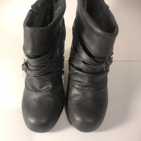 Sold! Madden Girl:Ankle Boots, slip on w/buckle - Picture 3 of 7